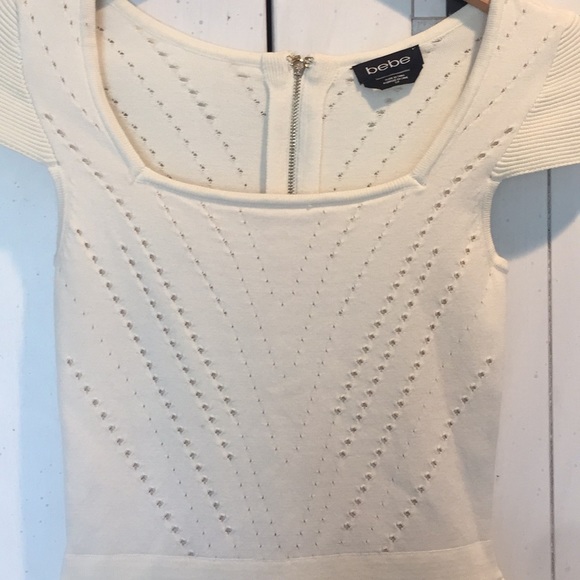 Cream BEBE knit dress - Picture 4 of 16